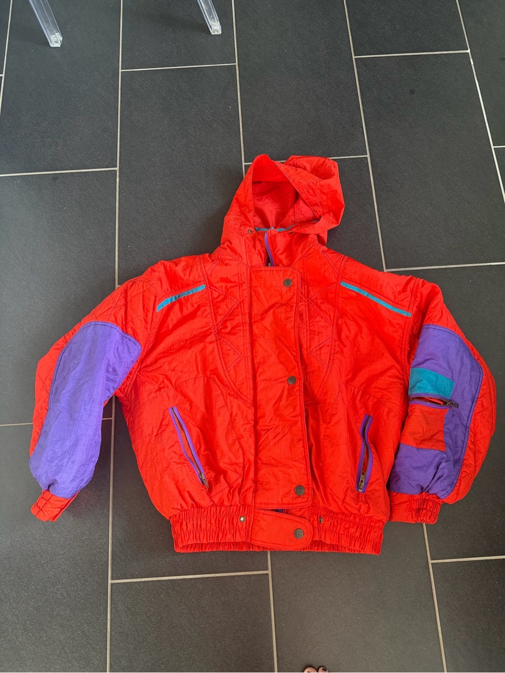 Vintage 80s 90s Avalanche Color Block Puffer Ski Jacket Small